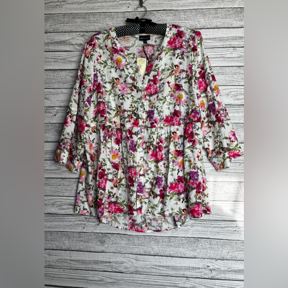 Chic Pink and Plum Floral Blouse with Elegant Design